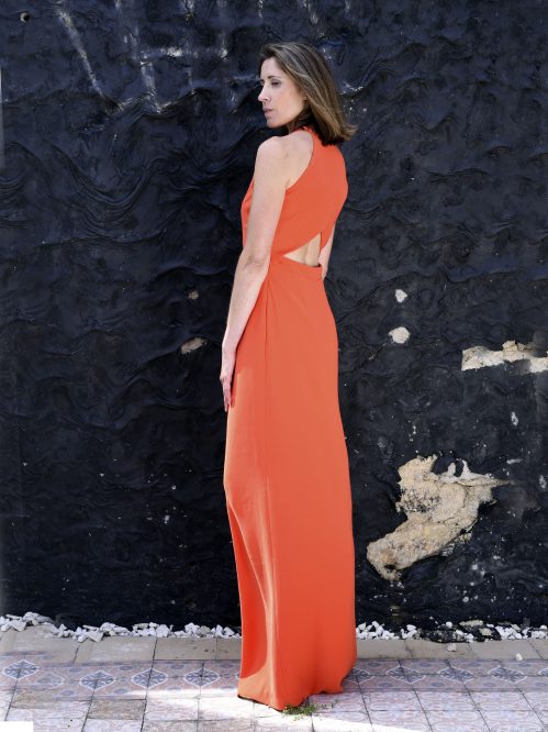 Vestido Largo Fiesta y Eventos Javier Barrio Escarlata 60A