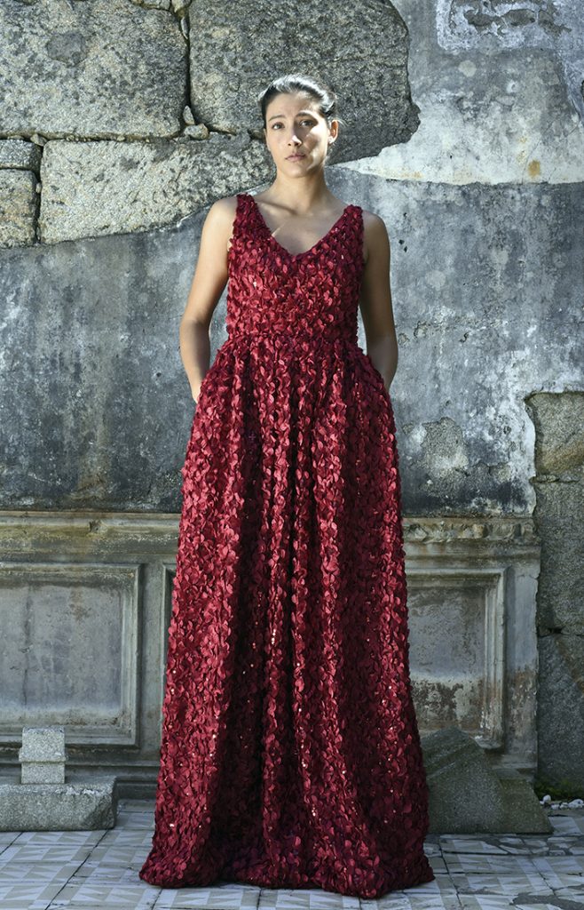 Vestido largo Quadratonia - Javier Barrio